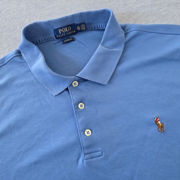 Polo Ralph Lauren Other - Polo Ralph Lauren Mens XXL Classic Fit Blue Short Sleeve Cotton Polo Shirt